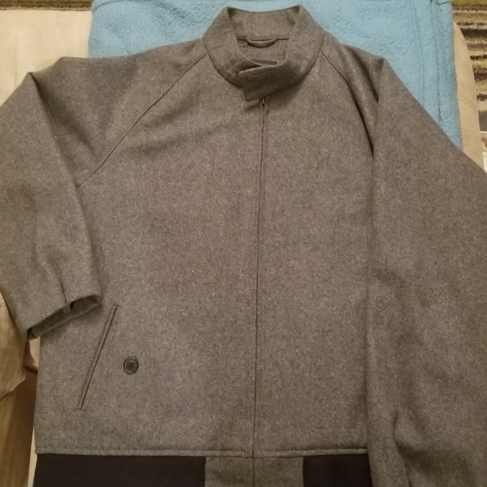 Mens Lands End Wool Barracuda Jacket